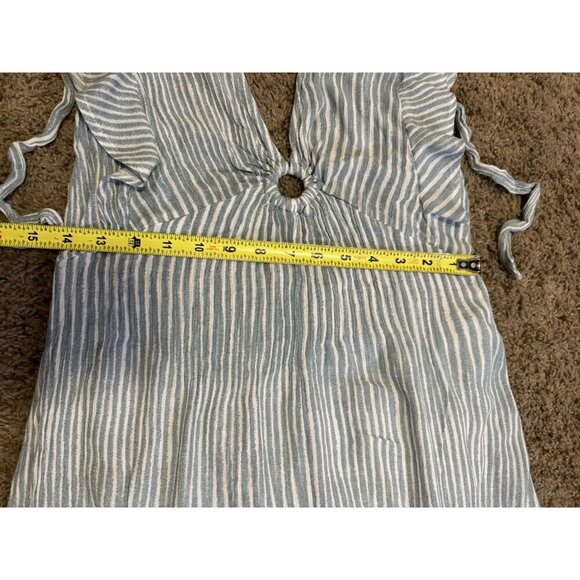 Womens Maxi Dress Ruffles Sleeveless Vneck Summer Spring Beach Coastal MEDIUM - Picture 12 of 12